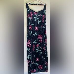 Vintage y2k Frederick’s of Hollywood Crushed Velvet Sweetheart HalterDress Sz 3X